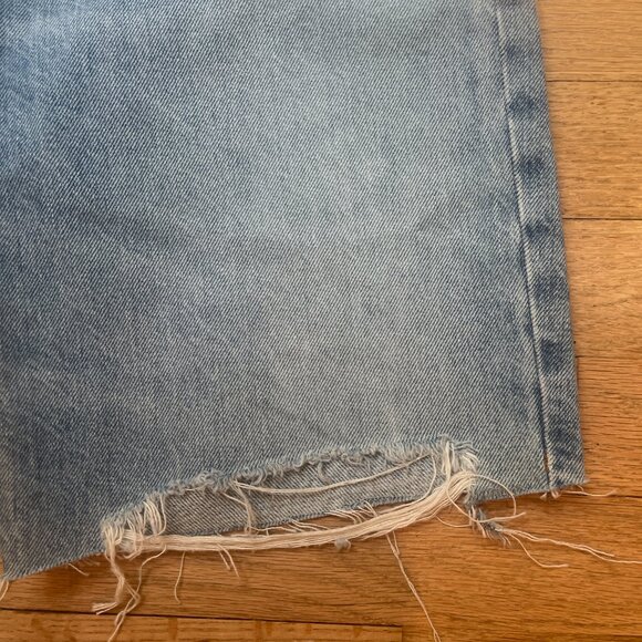 Frame  High Rise Denim Bermuda Shorts in Baines Rip NWOT / Size 24 - Picture 7 of 8